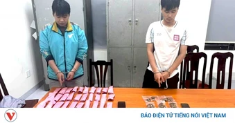Công an xã Ứng Thiên bắt 2 đối tượng bán cần sa