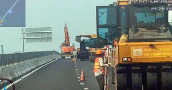 Cục CSGT xử phạt 1 doanh nghiệp vì vi phạm thi công trên cao tốc