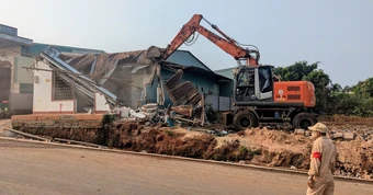 Cưỡng chế các hộ không giao mặt bằng dự án chỉnh trang đô thị phía nam Pleiku