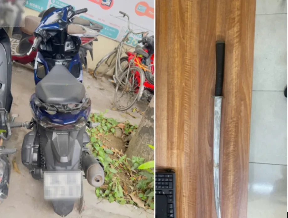 Dàn cảnh cướp lại xe đã bán, nhóm thiếu niên mang kiếm rượt đuổi trên phố