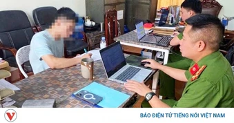 Đang cắt trộm cáp điện đêm, đối tượng bị tóm gọn