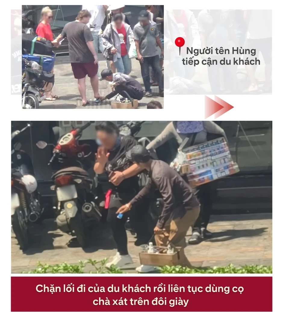 Điều tra: Vạch trần chiêu trò ‘làm tiền’ của nhóm đánh giày - Kỳ 2: Tạo 'ma trận' vây du khách Điều tra: Vạch trần chiêu trò ‘làm tiền’ của nhóm đánh giày - Kỳ 2: Tạo 'ma trận' vây du khách