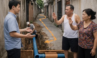 Hàng xóm không cho đặt ống thoát nước 'đi' qua đất của họ, tôi phải làm gì?
