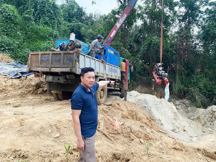 Kiểm tra, truy quét khai thác vàng trái phép ở Hố Nước Kiểm tra, truy quét khai thác vàng trái phép ở Hố Nước