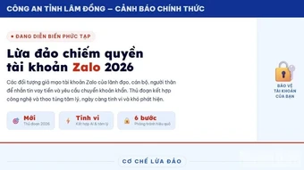 Lâm Đồng: Cảnh báo thủ đoạn giả mạo tài khoản Zalo của lãnh đạo để lừa đảo