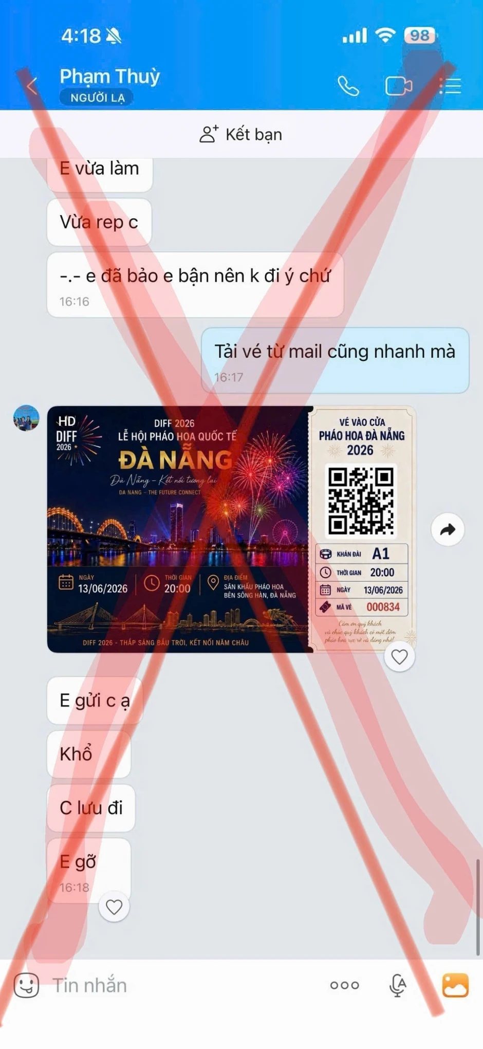 Lợi dụng lễ hội pháo hoa Đà Nẵng để lừa đảo chiếm đoạt tài sản