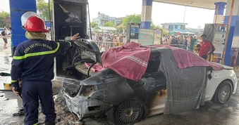 Luật sư lên tiếng vụ ô tô chở hàng chục khối pin bốc cháy tại cây xăng ở Đà Nẵng