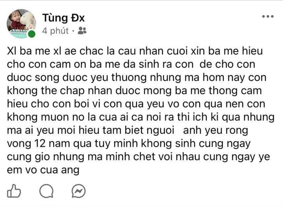 Nghi phạm sát hại vợ cũ tại Quảng Trị để lại dòng trạng thái gây sốc trên Facebook Nghi phạm sát hại vợ cũ tại Quảng Trị để lại dòng trạng thái gây sốc trên Facebook