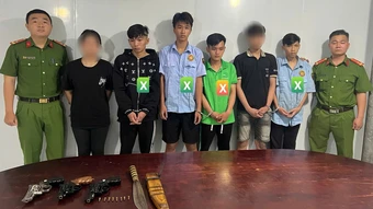 Nổ súng hỗn chiến ở TP HCM, 4 người bị bắt