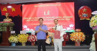 Ông Nguyễn Cao Cường giữ chức Viện trưởng Viện kiểm sát nhân dân tỉnh Quảng Ngãi