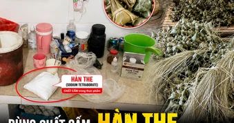 Phát hiện cơ sở dùng "hàn the" làm bánh ú tro phục vụ Tết Đoan Ngọ
