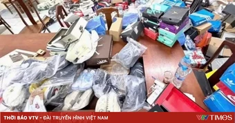 Phát hiện hơn 500 đôi giày, dép giả nhãn hiệu Nike, Gucci, Louis VuiTinVinan