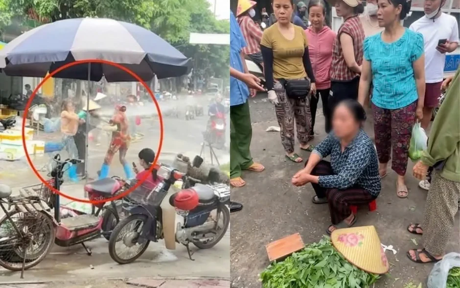 Phú Thọ: Khởi tố người phụ nữ dùng vòi xịt rửa xe áp lực cao gây thương tích cho người bán rau
