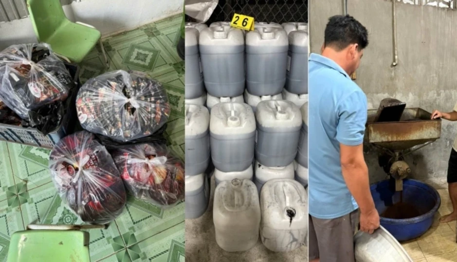 Sản xuất 10 tấn cà phê giả từ bột tẩm phụ gia Sản xuất 10 tấn cà phê giả từ bột tẩm phụ gia