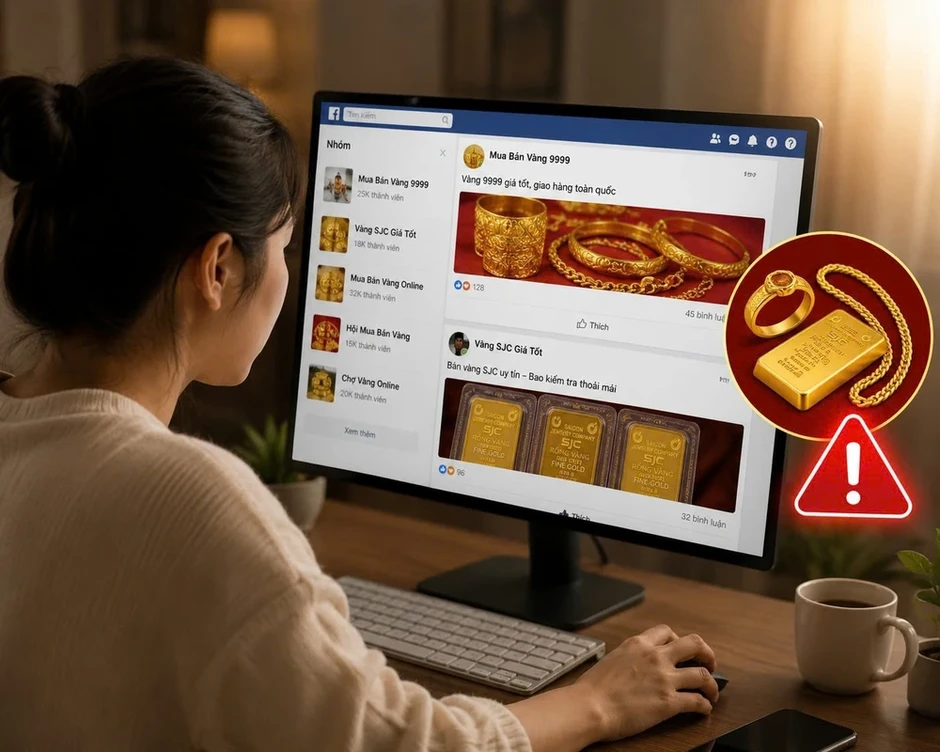 Sập bẫy mua vàng qua mạng: Mất trắng 800 triệu đồng trong tích tắc