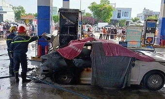Tài xế bị bắt sau vụ cháy ôtô tại cây xăng khiến hai người chết