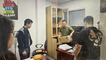 Tạm giữ 7 đối tượng lừa đảo dưới vỏ bọc của Công ty cổ phần truyền thông công nghệ Sky Media