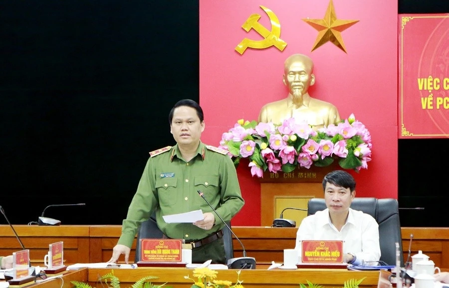 Thanh tra Bộ Công an công bố quyết định thanh tra công tác PCCC tại Phú Thọ Thanh tra Bộ Công an công bố quyết định thanh tra công tác PCCC tại Phú Thọ