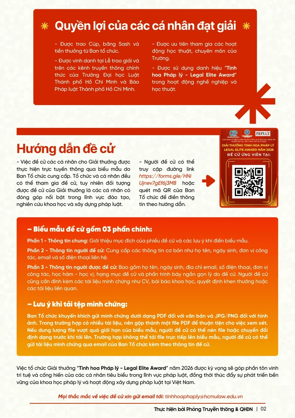 Thể lệ và quy trình đề cử giải thưởng "Tinh hoa pháp lý - Legal Elite Award" 2026