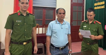 Thi hành lệnh bắt tạm giam Giám đốc Hoàng Quang Biển SN 1969