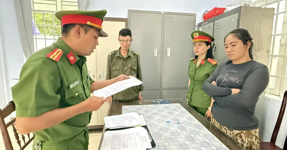 Thi hành lệnh bắt tạm giam Lý Thị Thu Vân 38 tuổi