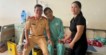 Thượng úy CSGT Đồng Nai kịp thời đưa cựu chiến binh gặp nạn đi cấp cứu