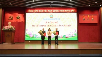 Tòa án nhân dân tối cao công bố quyết định bổ nhiệm