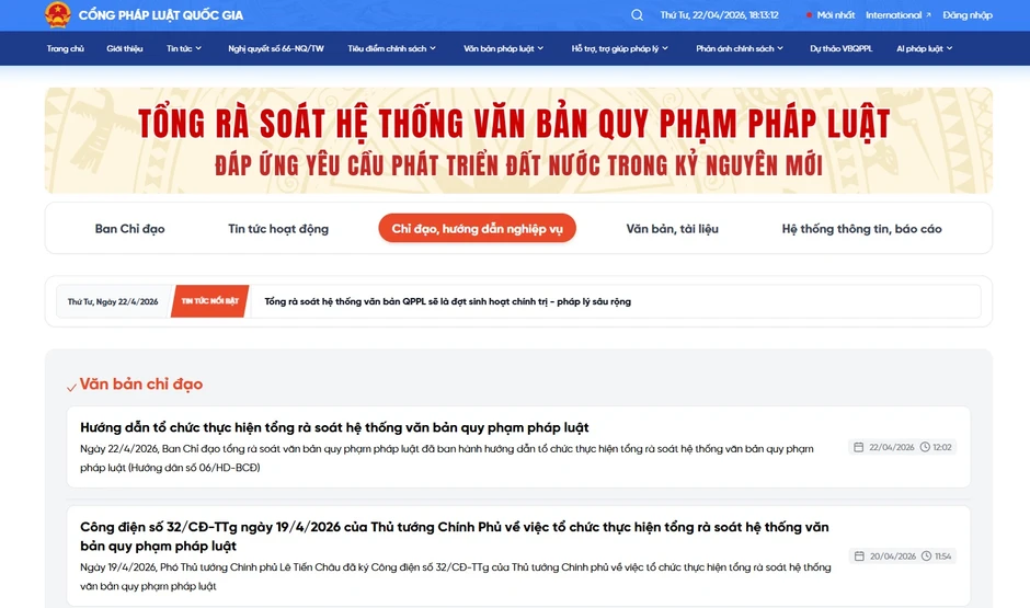 Tổng rà soát văn bản quy phạm pháp luật gắn trách nhiệm người đứng đầu