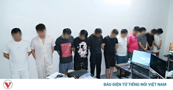 Triệt phá ổ nhóm người Trung Quốc thuê trụ sở ở Bắc Ninh để lừa đảo