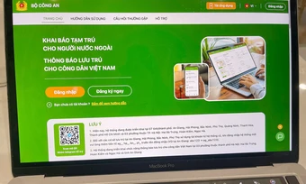 Từ 21/5, trang web khai báo tạm trú, thông báo lưu trú được sử dụng chung