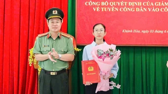 Tuyển vợ Thiếu tá Nguyễn Xuân Hải vào ngành công an