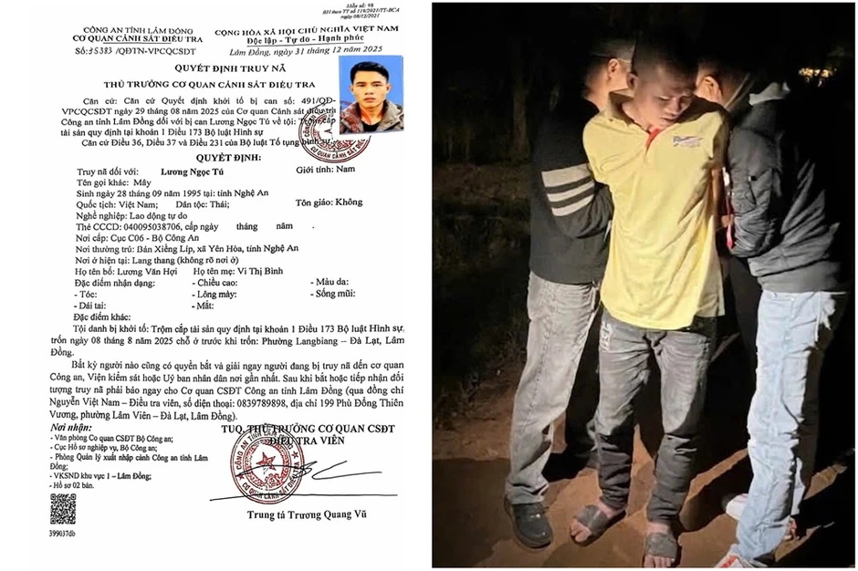 Vây bắt thành công Lương Ngọc Tú SN 1995 Vây bắt thành công Lương Ngọc Tú SN 1995
