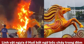 Video linh vật ngựa ở Huế bất ngờ bốc cháy