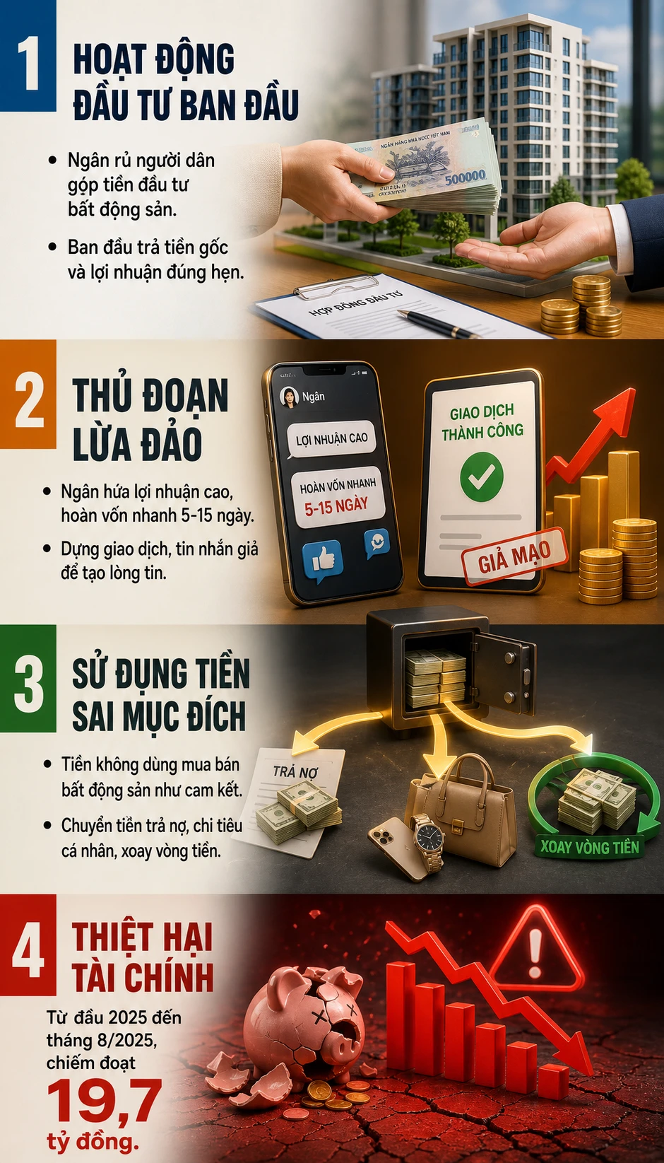 Võ Thị Ngân lừa đảo chiếm đoạt 19 tỷ đồng qua đầu tư bất động sản năm 2025 Võ Thị Ngân lừa đảo chiếm đoạt 19 tỷ đồng qua đầu tư bất động sản năm 2025
