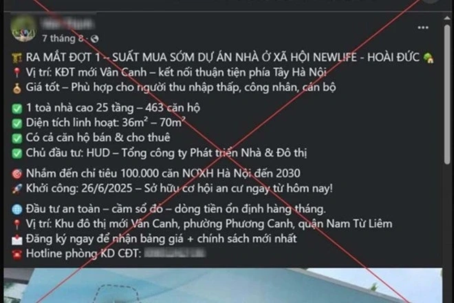 Xử phạt 2 người rao bán “suất ngoại giao” nhà ở xã hội trên Facebook