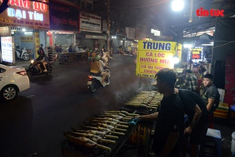 TP Hồ Chí Minh: Phố cá lóc thâu đêm đỏ lửa phục vụ ngày vía Thần Tài