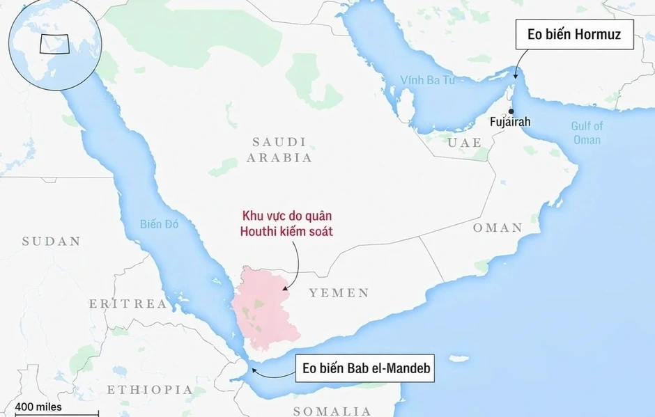 "Nút thắt cổ chai" mới ở Trung Đông: Rủi ro tiềm tàng từ Bab el-Mandeb