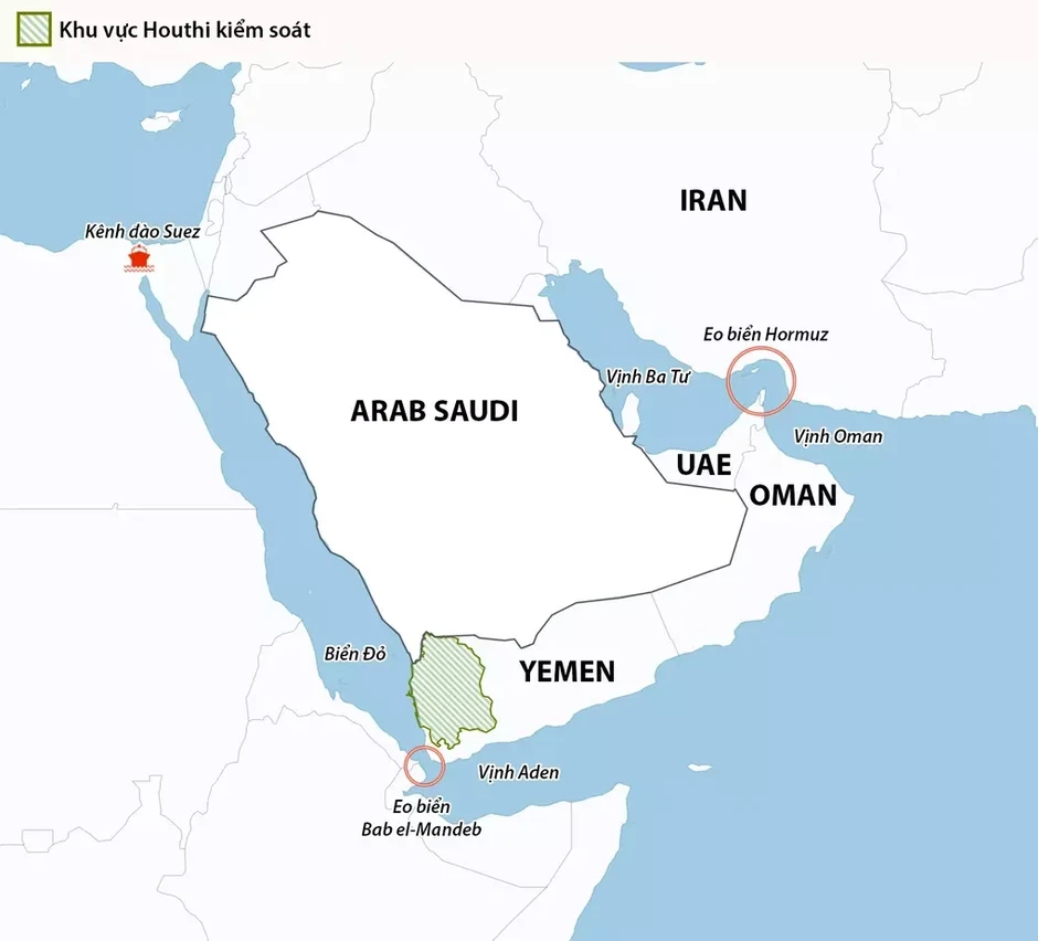Houthi phóng tên lửa đạn đạo vào tàu dầu Arab Saudi