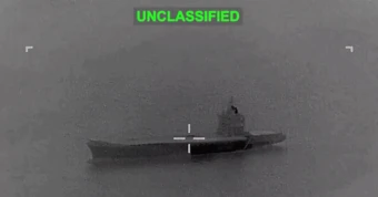 Mỹ đăng tải video không kích tàu sân bay UAV của Iran