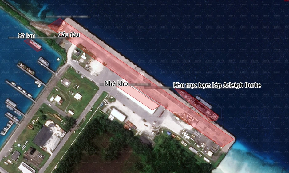 Phi đội F-22 b&iacute; mật của Mỹ lộ diện tr&ecirc;n ảnh vệ tinh Trung Quốc
