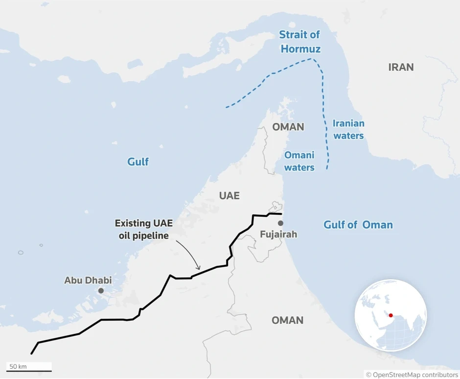 UAE cấp tập mở thêm đường vòng qua "huyết mạch" Hormuz