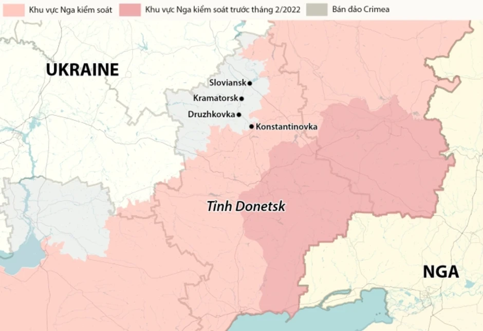 Ukraine có thể đã mất kiểm soát cửa ngõ vành đai pháo đài Donetsk Ukraine có thể đã mất kiểm soát cửa ngõ vành đai pháo đài Donetsk