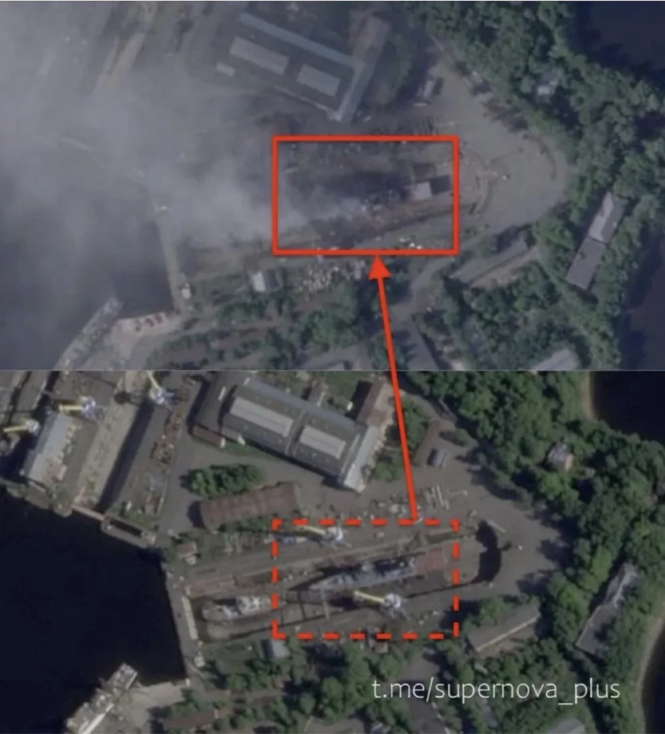 Ukraine công bố video UAV tấn công tàu chiến tại căn cứ hải quân Nga Ukraine công bố video UAV tấn công tàu chiến tại căn cứ hải quân Nga