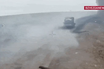 Video UAV Nga đốt cháy xe tăng, xe bọc thép của Ukraine gần Pokrovsk