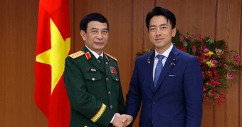 Bộ trưởng Quốc phòng Nhật Bản chủ trì lễ đón Đại tướng Phan Văn Giang