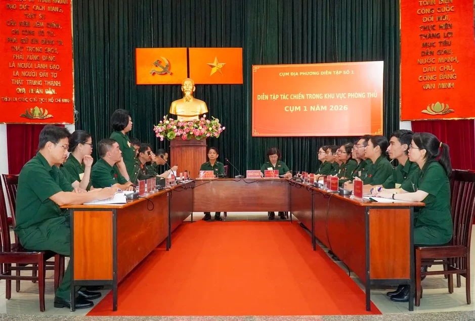 Diễn tập tác chiến khu vực phòng thủ tại các phường trung tâm TPHCM Diễn tập tác chiến khu vực phòng thủ tại các phường trung tâm TPHCM