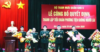 Quân khu 5 thành lập Tiểu đoàn Phương tiện không người lái