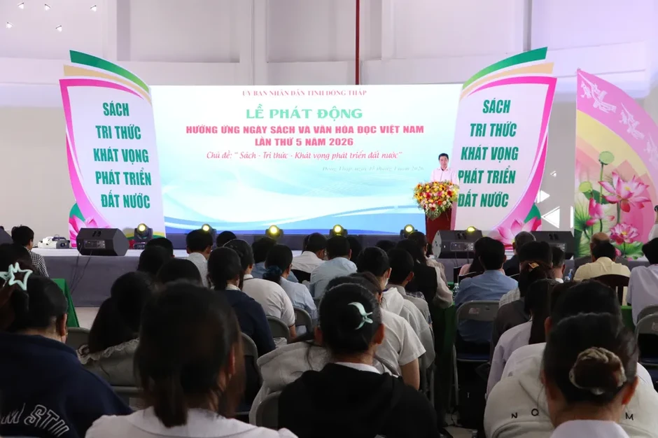Đồng Tháp phát động Ngày Sách và Văn hóa đọc Việt Nam 2026 Đồng Tháp phát động Ngày Sách và Văn hóa đọc Việt Nam 2026