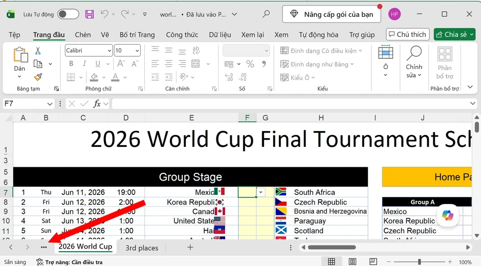 Bộ lịch thi đấu World Cup 2026 thông minh Bộ lịch thi đấu World Cup 2026 thông minh