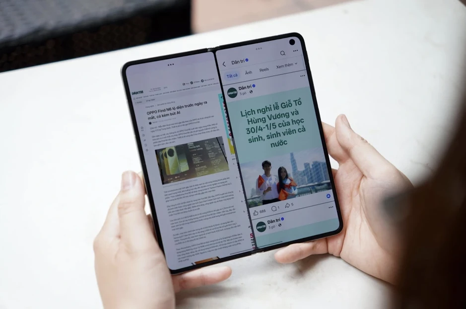 Điện thoại gập không nếp gấp OPPO Find N6 ra mắt, giá 64,99 triệu đồng Điện thoại gập không nếp gấp OPPO Find N6 ra mắt, giá 64,99 triệu đồng
